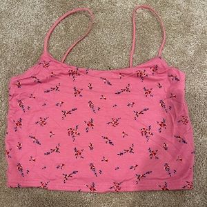 pacsun pink floral tank top